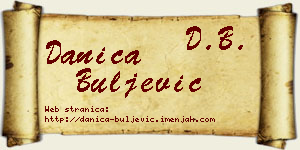 Danica Buljević vizit kartica
